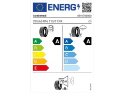 4x Continental VANCONTACT ECO 235 65 R16C 115/113 R A A 72dBdB[2023] 100%
