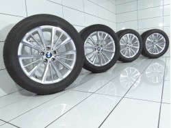 4x Koła 245 50 R18 100 Y BMW OE 5x112 30 Srebrny poler