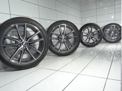 4x Koła 225 45 R18 95 Y BMW OE 5x112 25 Grafit Polerka