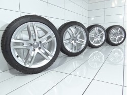 4x Koła 225 45 R18 95 V AUDI OE 5x112 52 Srebrny