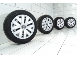 4x Koła 185 60 R15 84 T VOLKSWAGEN OE 5x100 38 Czarny