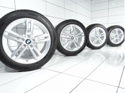 4x Koła 205 55 R17 91 H BMW OE 5x112 54 Srebrny