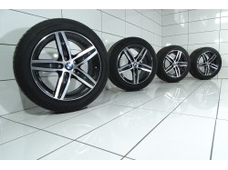 4x Koła 205 55 R17 91 W BMW OE 5x112 54 Czarny poler