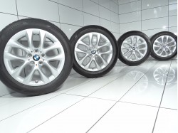 4x Koła 205 55 R17 95 W BMW OE 5x112 54 Srebrny