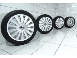 4x Koła 225 45 R17 91 Y VOLKSWAGEN OE 5x112 47 Srebrny