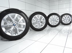 4x Koła 205 60 R17 93 H BMW OE 5x112 39 Srebrny