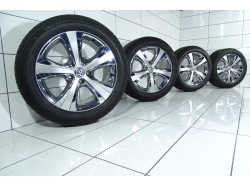 4x Koła 255 50 R19 107 W VOLKSWAGEN OE 5x130 60 SREBRNY (CHROM-NAK.PLASTYKOWA)