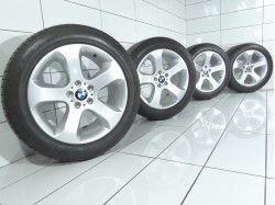 4x Koła 255 50 R19 107 W BMW OE 5x120 48 Srebrny
